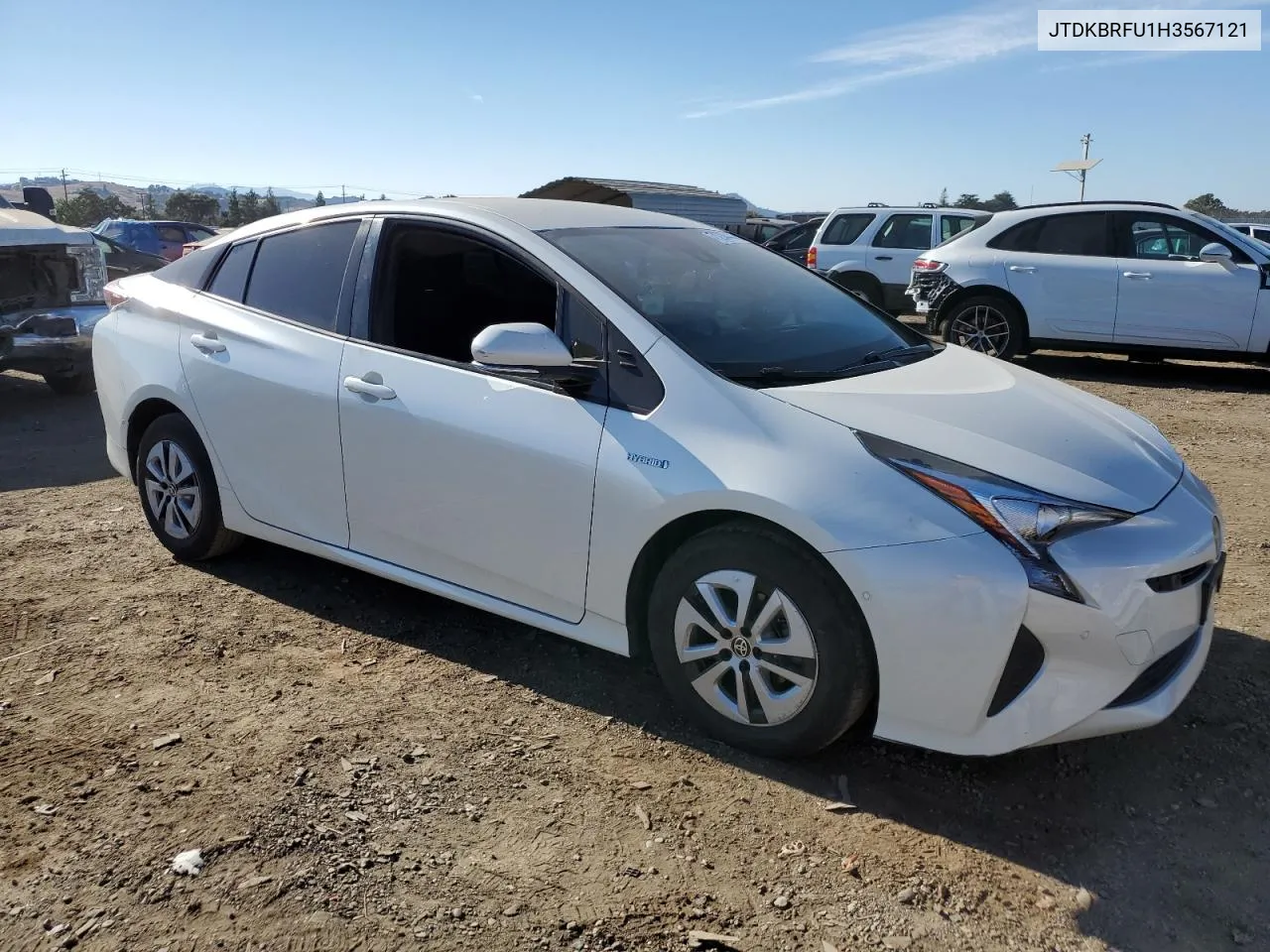 2017 Toyota Prius VIN: JTDKBRFU1H3567121 Lot: 71238444