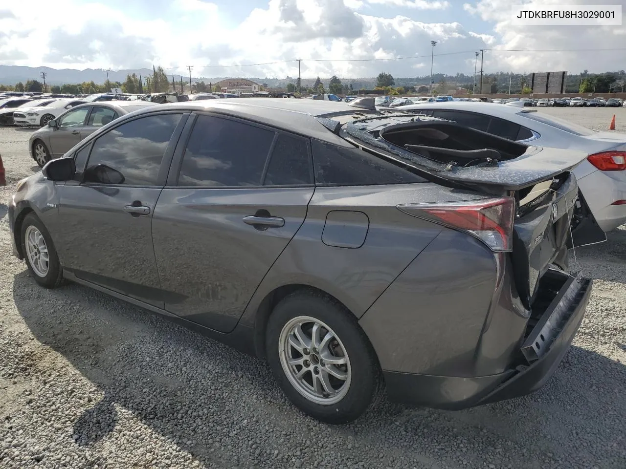 2017 Toyota Prius VIN: JTDKBRFU8H3029001 Lot: 71459334