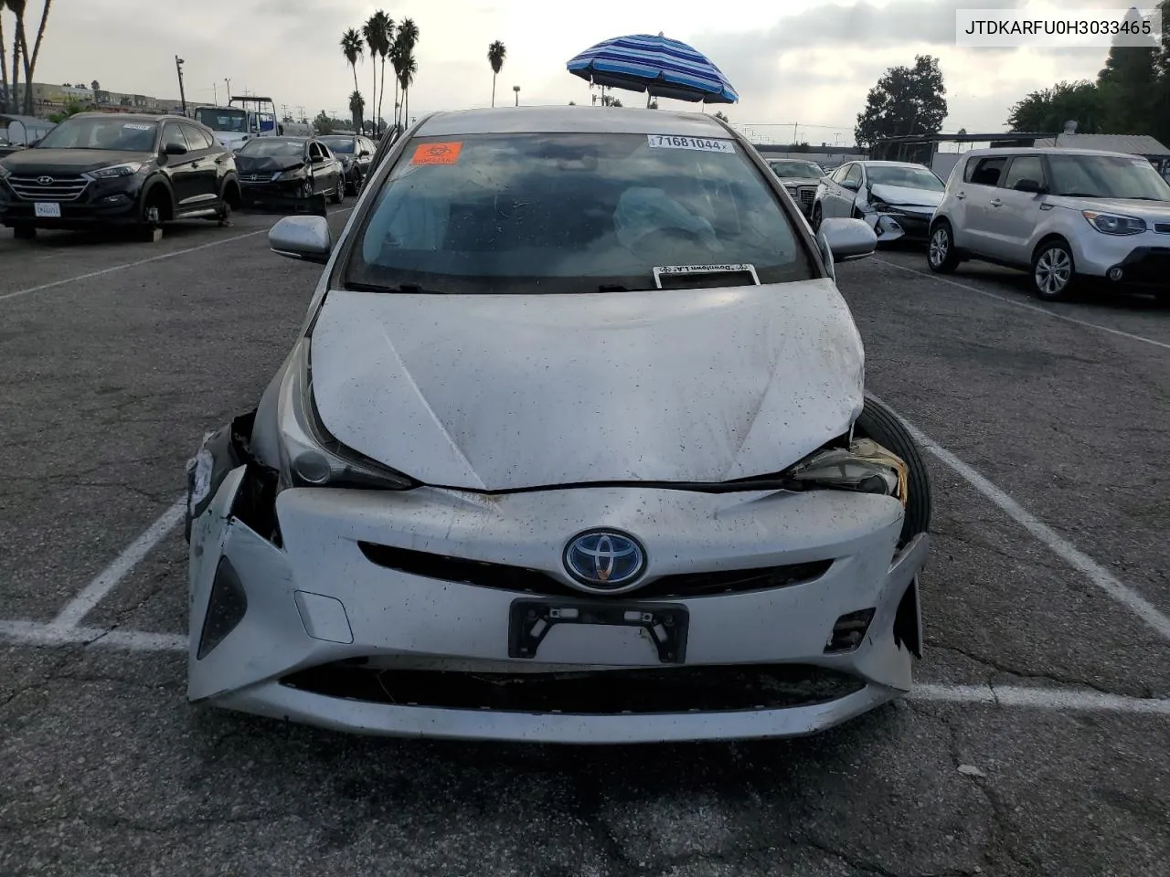 2017 Toyota Prius VIN: JTDKARFU0H3033465 Lot: 71681044