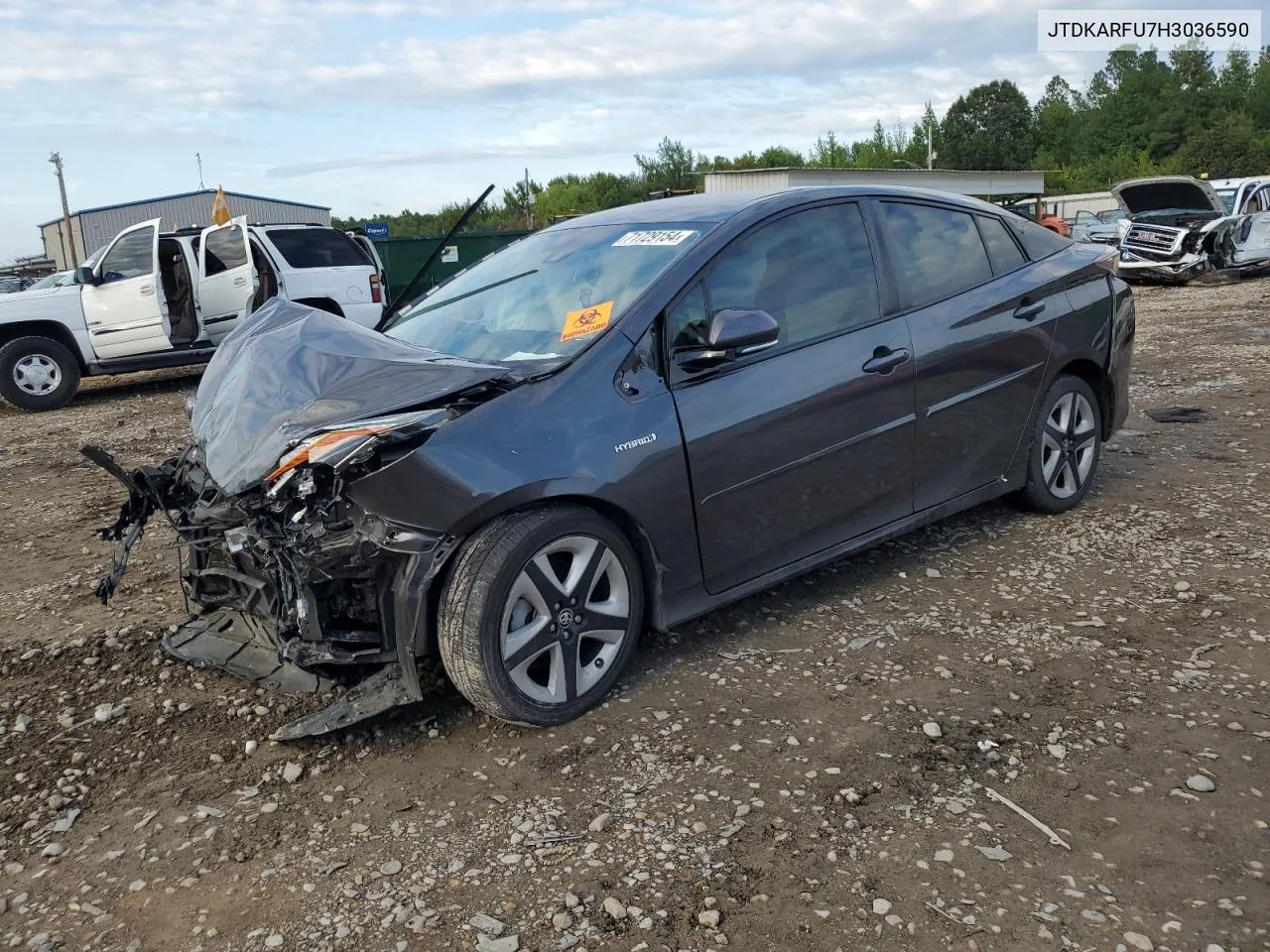 2017 Toyota Prius VIN: JTDKARFU7H3036590 Lot: 71729154