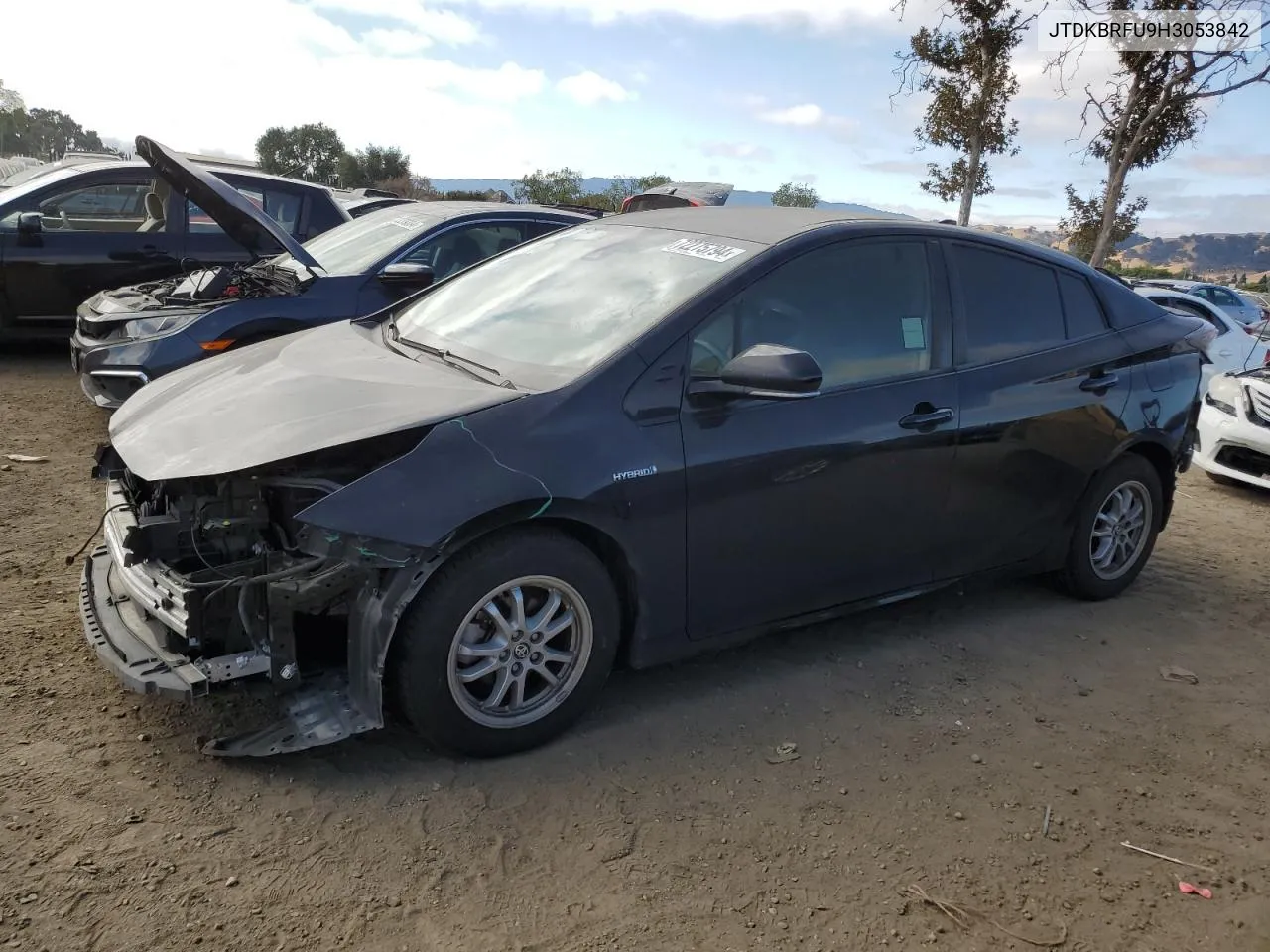 2017 Toyota Prius VIN: JTDKBRFU9H3053842 Lot: 72275794