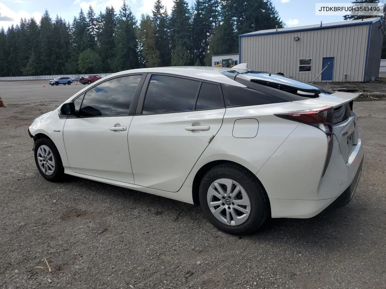 2017 Toyota Prius VIN: JTDKBRFU0H3543490 Lot: 72446864