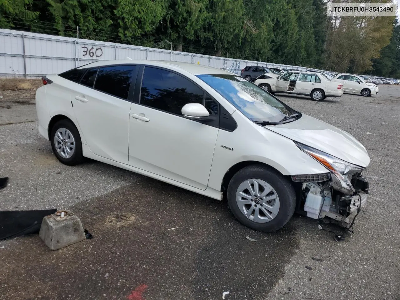 2017 Toyota Prius VIN: JTDKBRFU0H3543490 Lot: 72446864