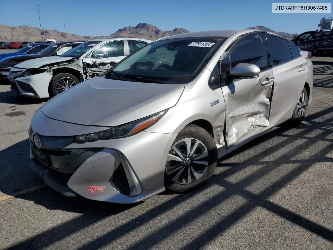 2017 Toyota Prius Prime VIN: JTDKARFP8H3067485 Lot: 72611024