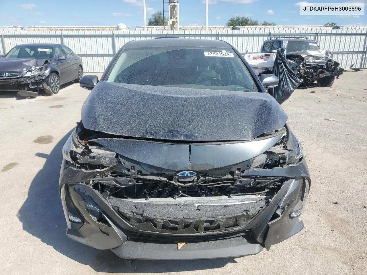 2017 Toyota Prius Prime VIN: JTDKARFP6H3003896 Lot: 72931524