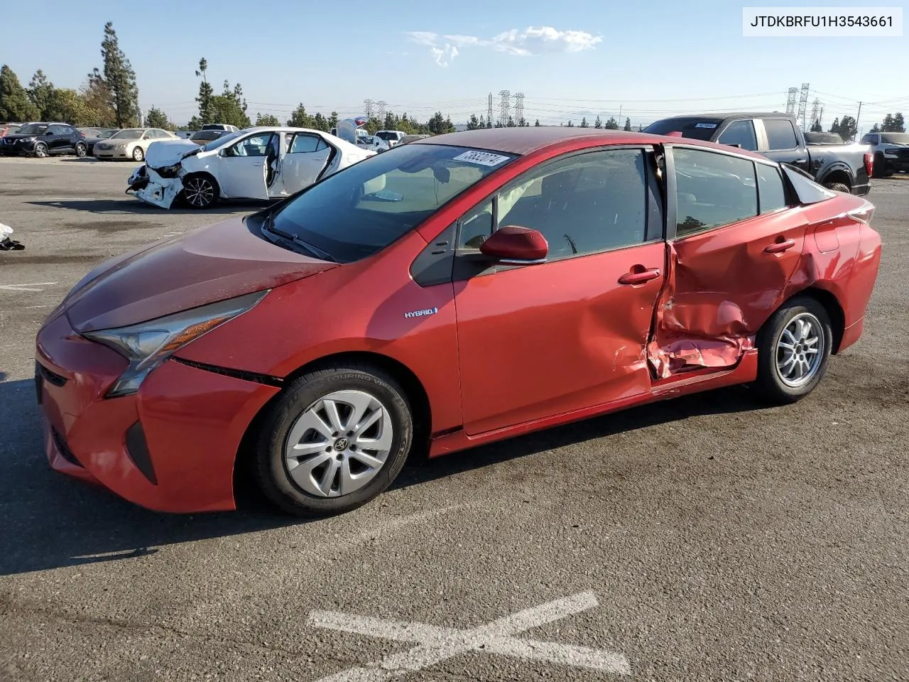 2017 Toyota Prius VIN: JTDKBRFU1H3543661 Lot: 73632074