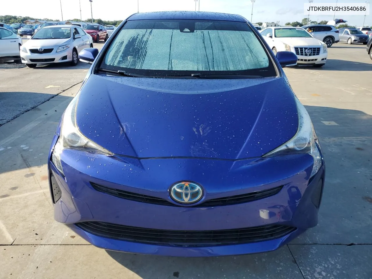 2017 Toyota Prius VIN: JTDKBRFU2H3540686 Lot: 73807654