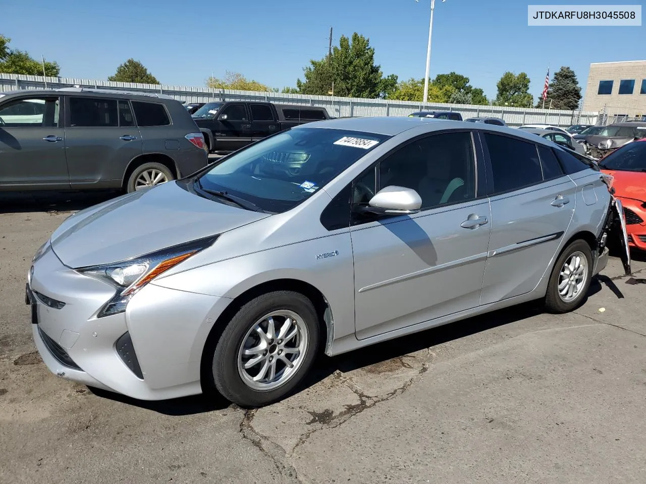 2017 Toyota Prius VIN: JTDKARFU8H3045508 Lot: 74479854