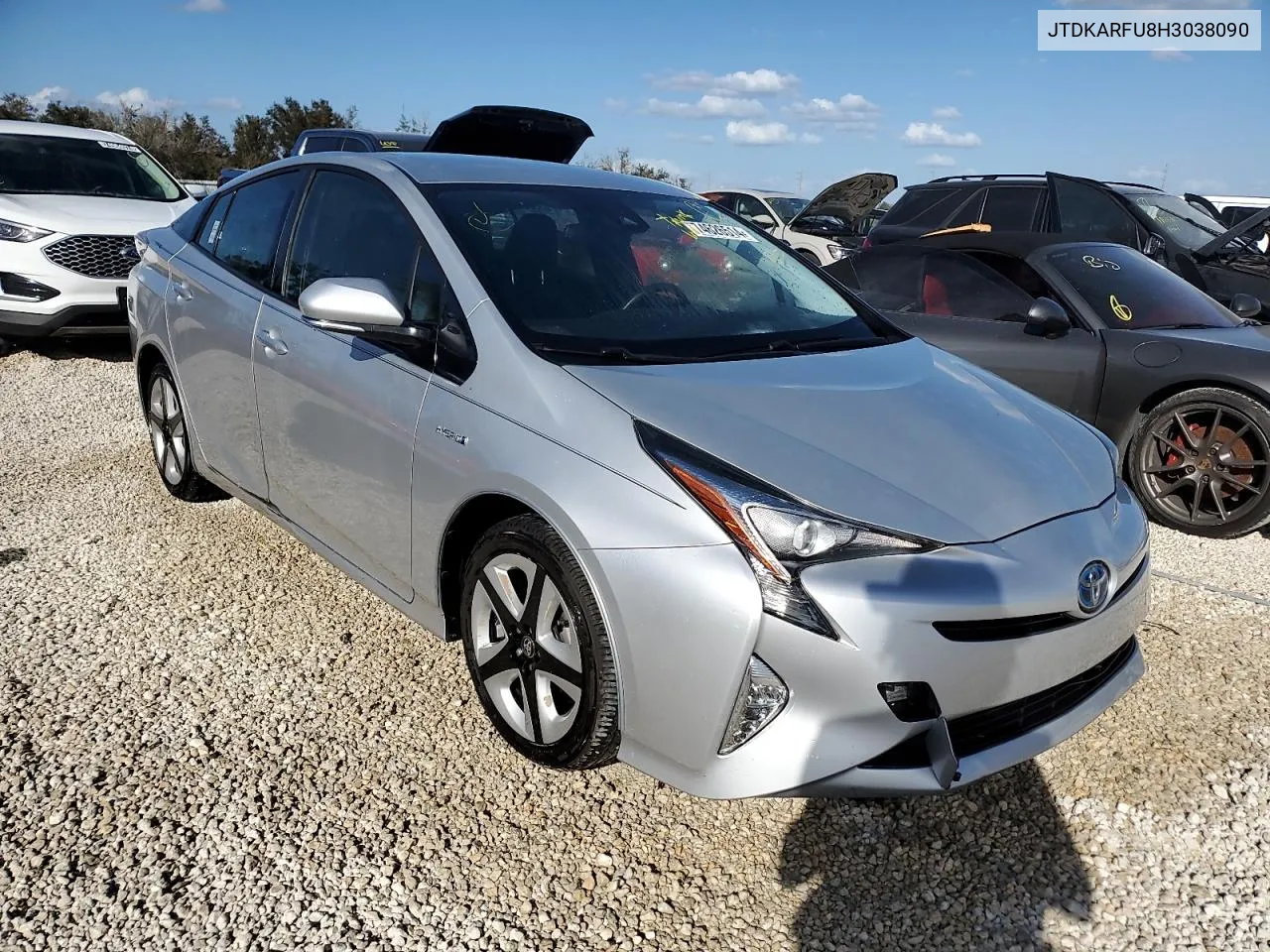 2017 Toyota Prius VIN: JTDKARFU8H3038090 Lot: 74626514