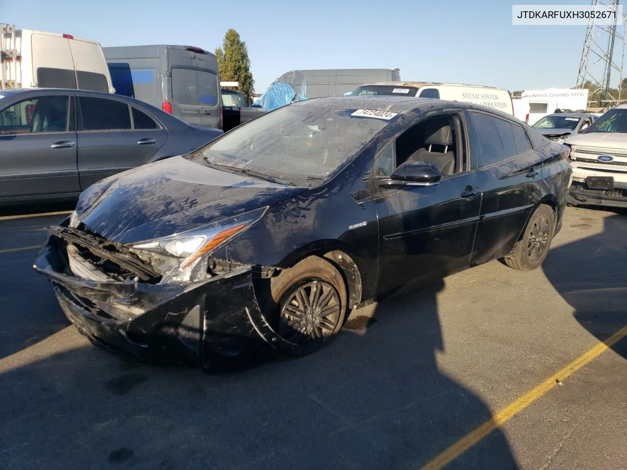 2017 Toyota Prius VIN: JTDKARFUXH3052671 Lot: 74724024