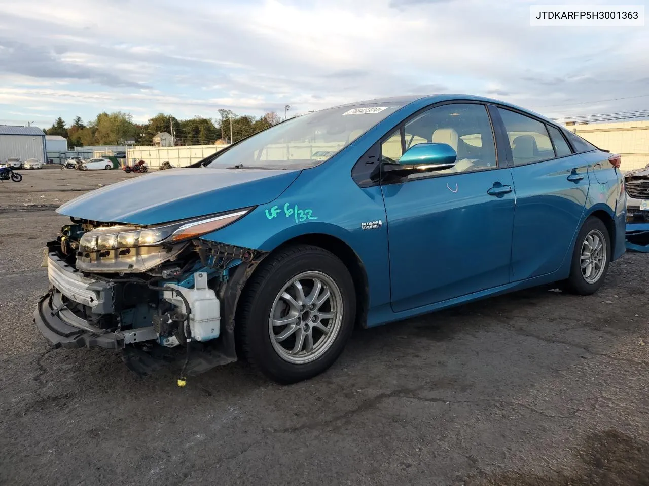 2017 Toyota Prius Prime VIN: JTDKARFP5H3001363 Lot: 74842324