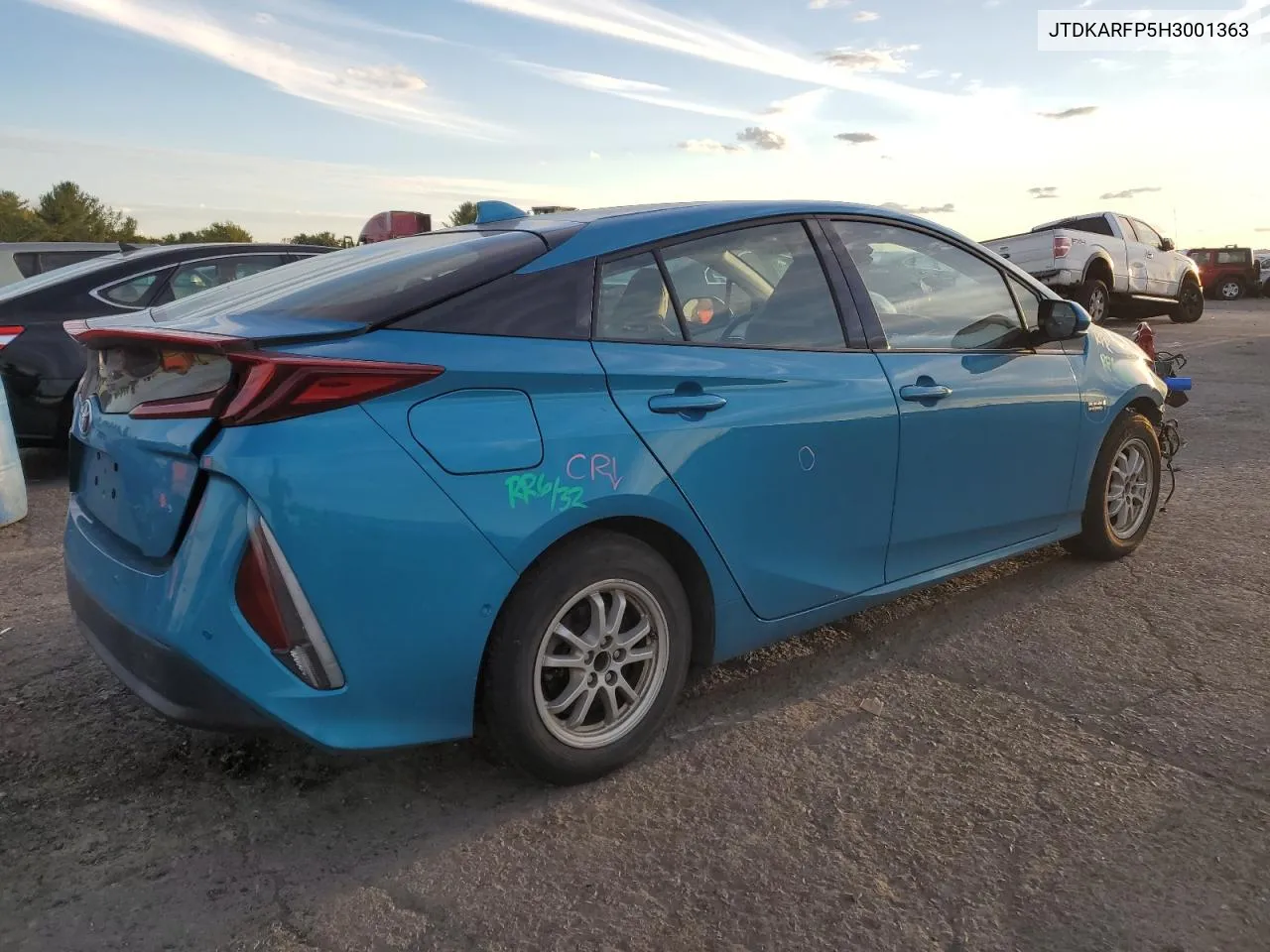 2017 Toyota Prius Prime VIN: JTDKARFP5H3001363 Lot: 74842324