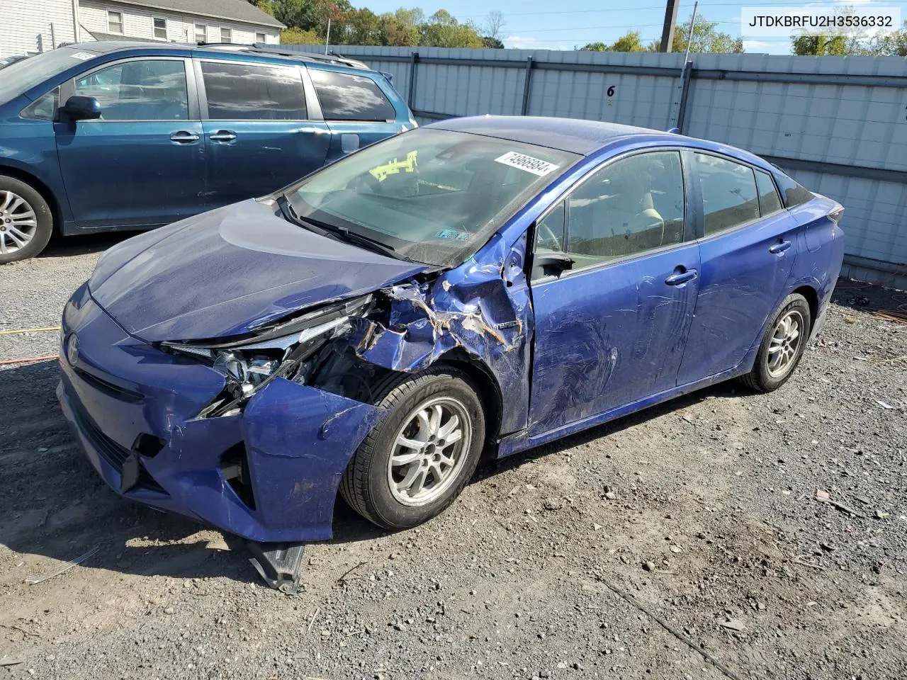 2017 Toyota Prius VIN: JTDKBRFU2H3536332 Lot: 74966984