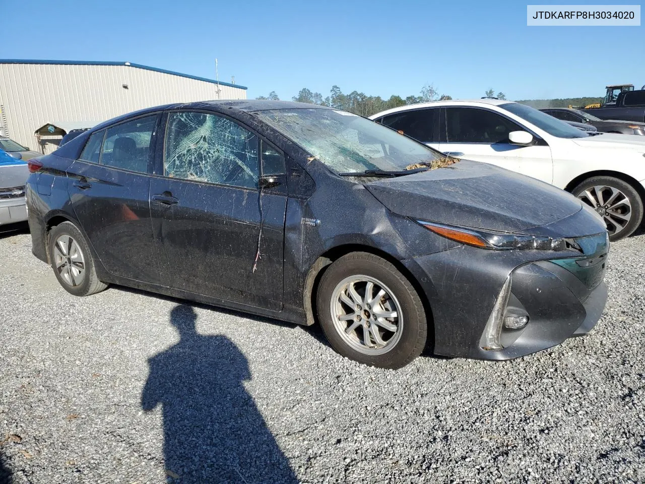 2017 Toyota Prius Prime VIN: JTDKARFP8H3034020 Lot: 75114604