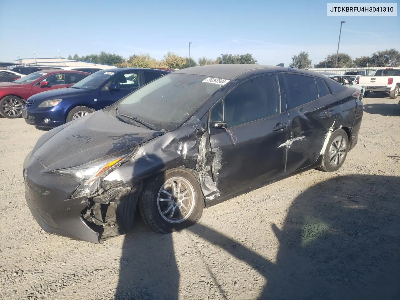 2017 Toyota Prius VIN: JTDKBRFU4H3041310 Lot: 75293594