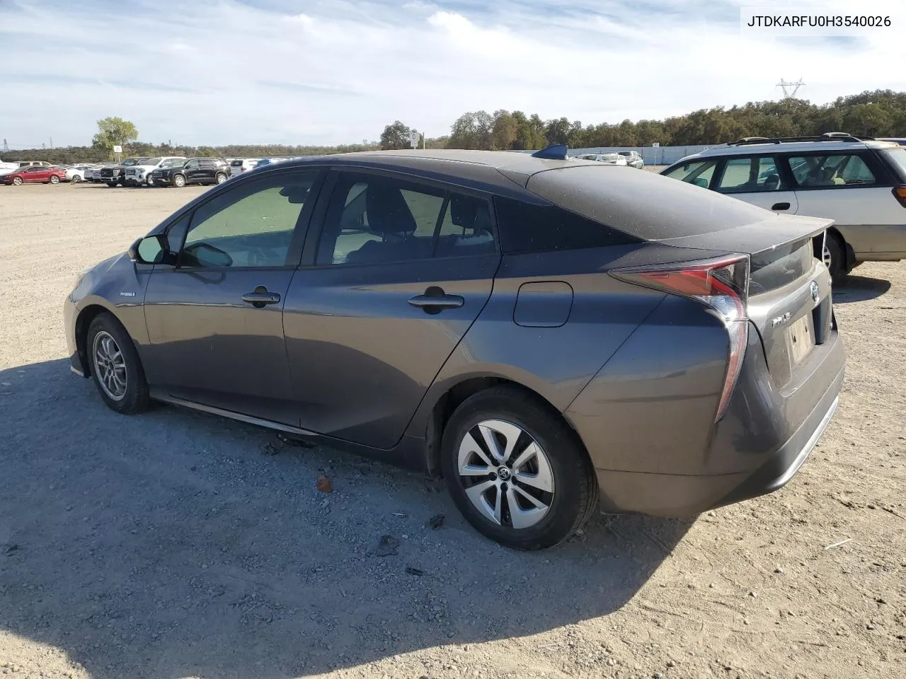 2017 Toyota Prius VIN: JTDKARFU0H3540026 Lot: 75353014