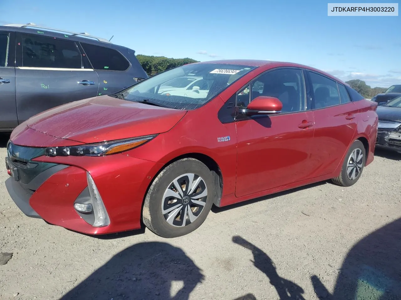 2017 Toyota Prius Prime VIN: JTDKARFP4H3003220 Lot: 75626634