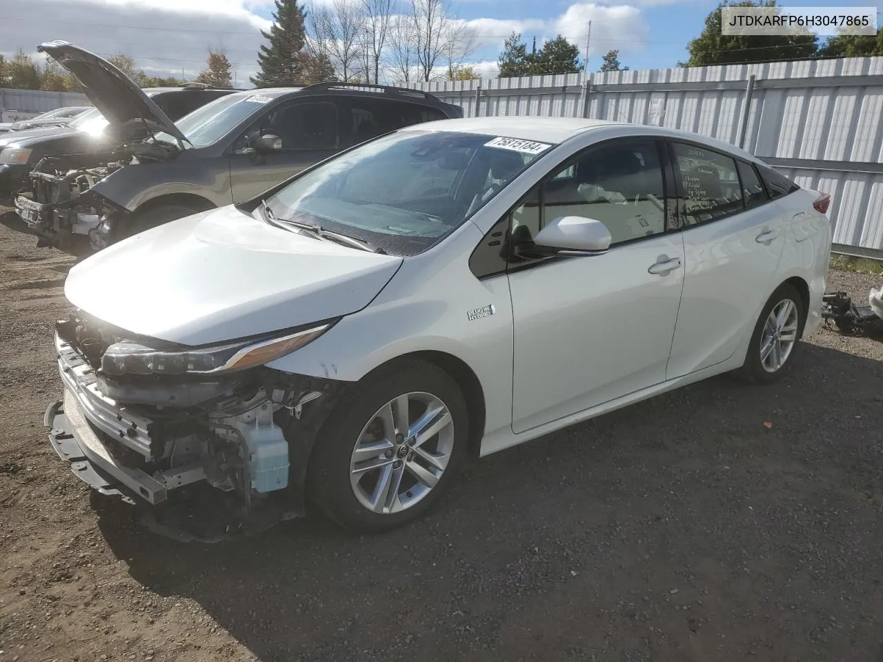 2017 Toyota Prius Prime VIN: JTDKARFP6H3047865 Lot: 75815184