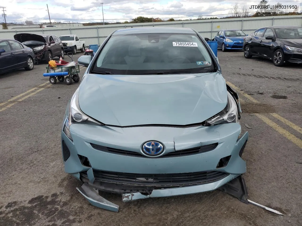 2017 Toyota Prius VIN: JTDKBRFU1H3031950 Lot: 75855454