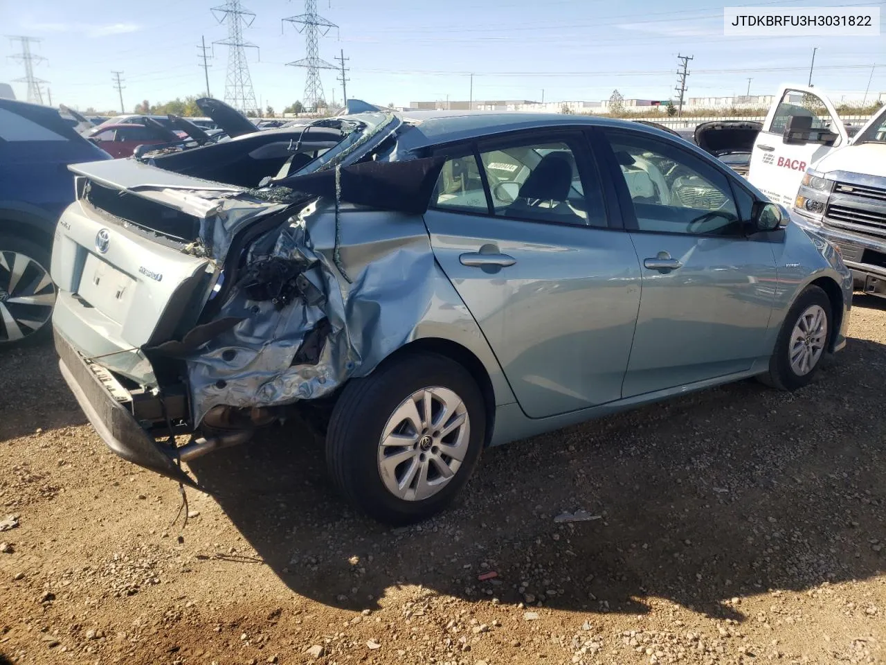 2017 Toyota Prius VIN: JTDKBRFU3H3031822 Lot: 75890734