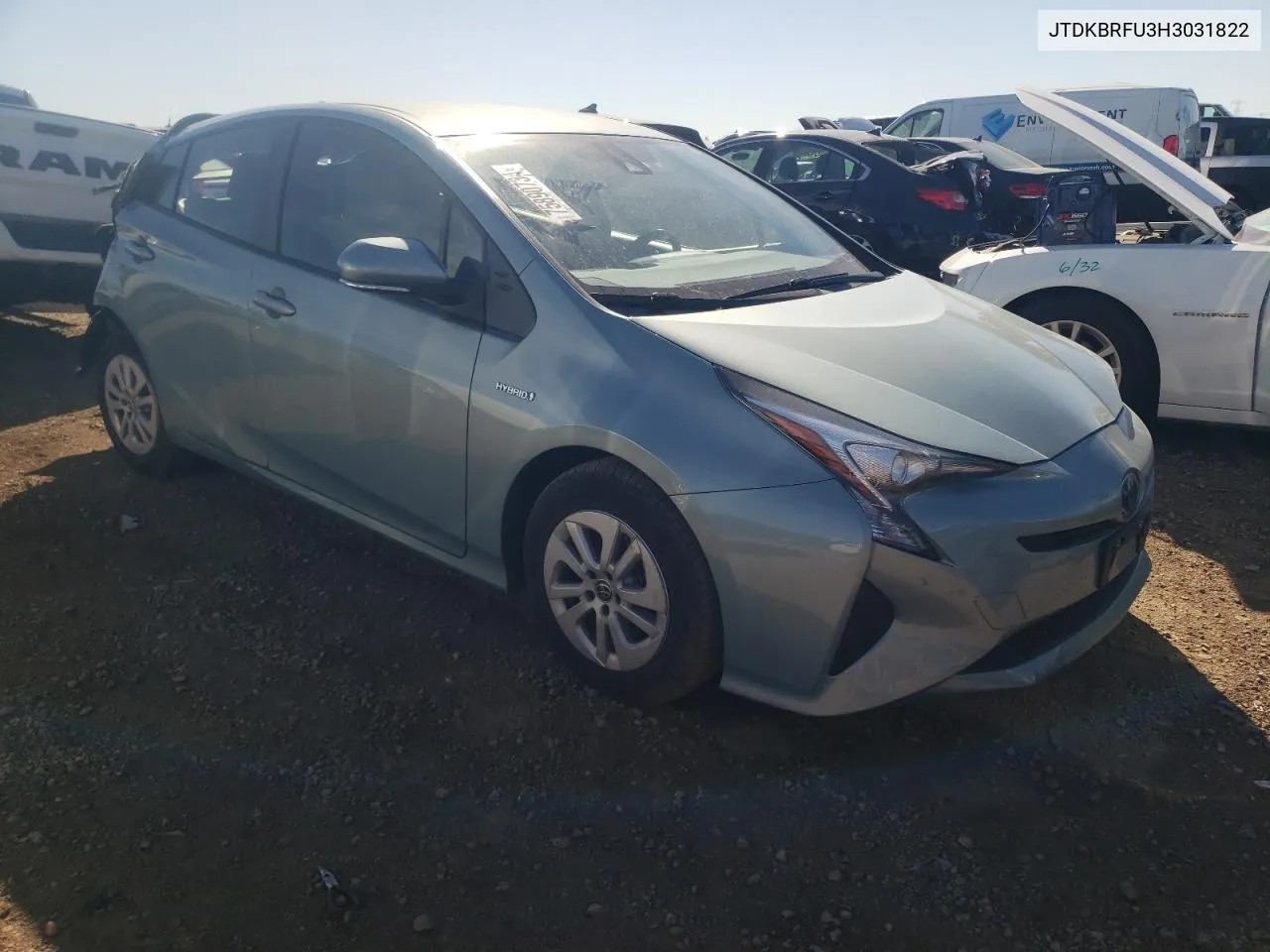 2017 Toyota Prius VIN: JTDKBRFU3H3031822 Lot: 75890734