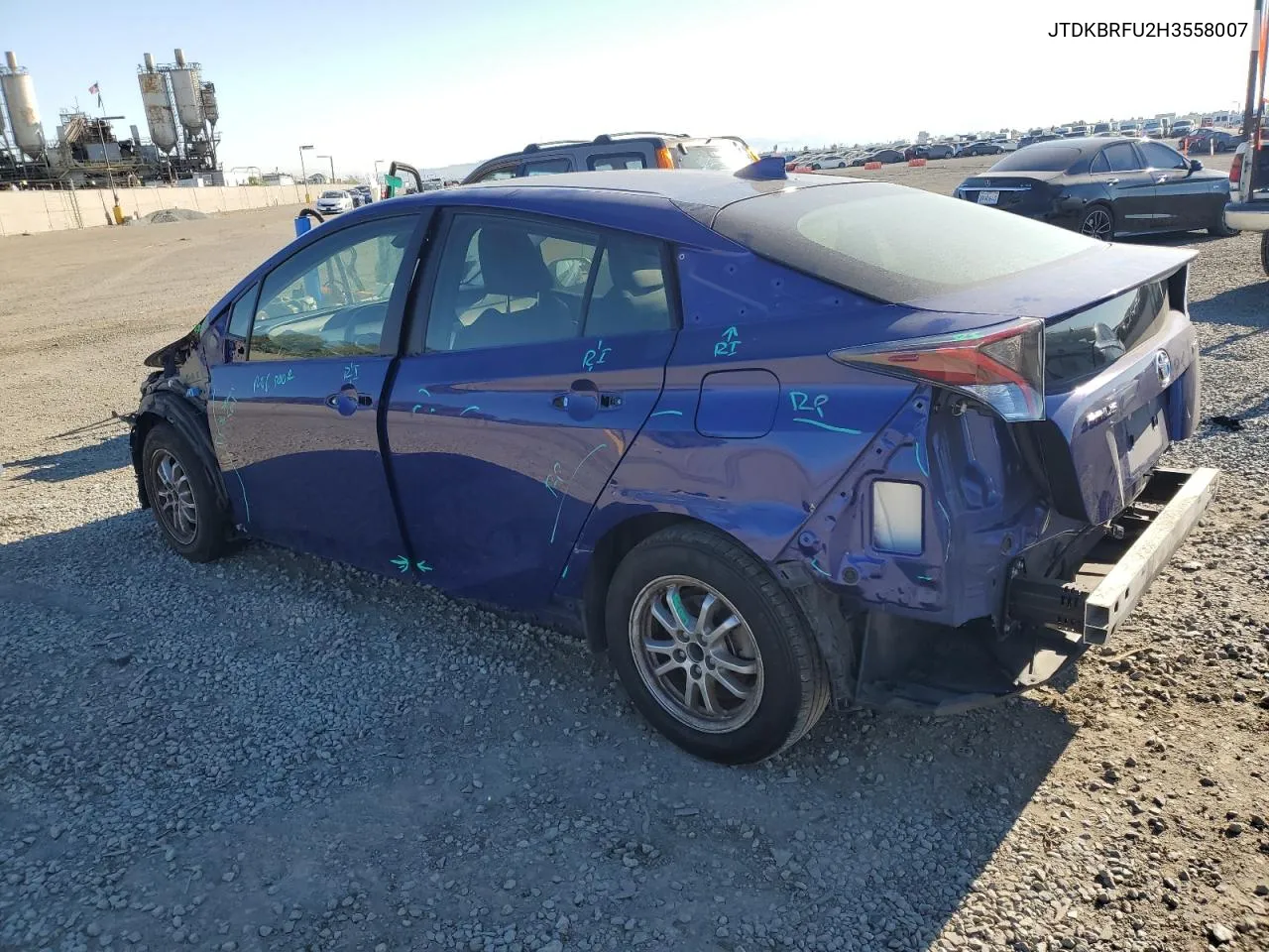 2017 Toyota Prius VIN: JTDKBRFU2H3558007 Lot: 76084774