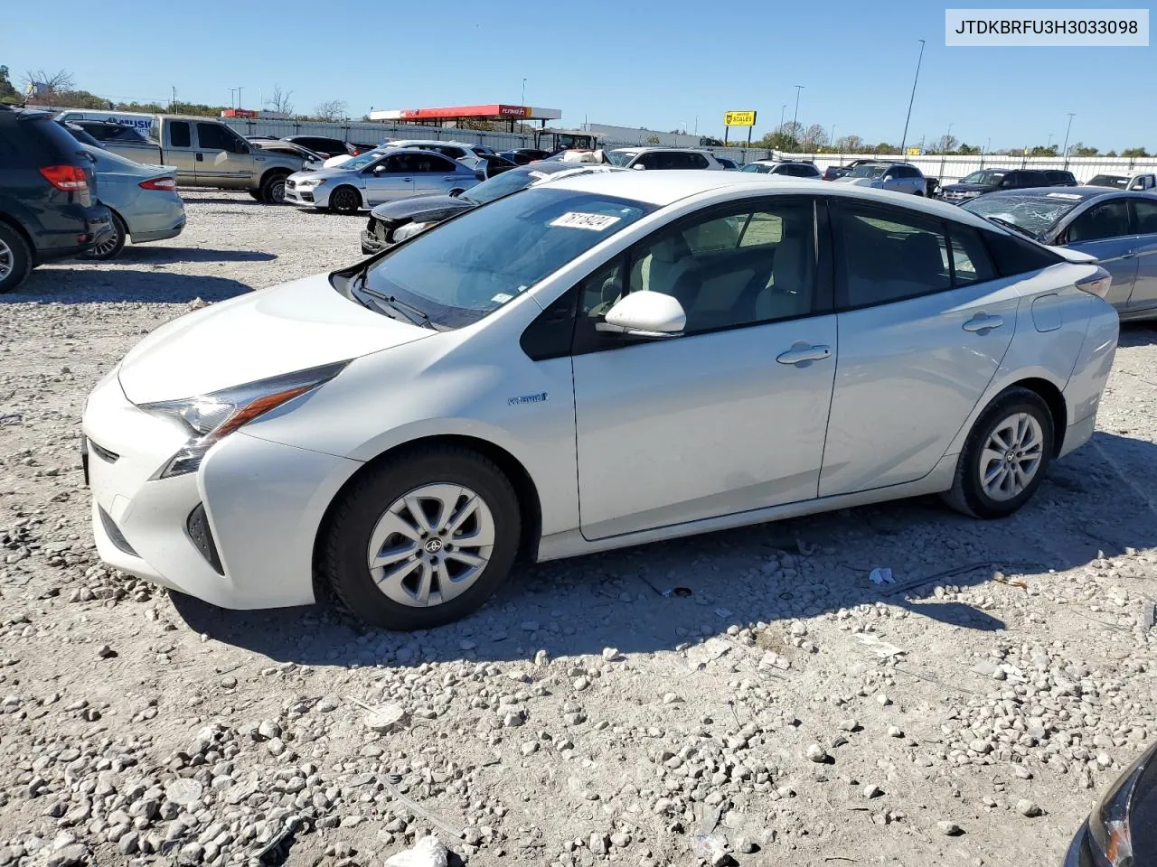 2017 Toyota Prius VIN: JTDKBRFU3H3033098 Lot: 76118424