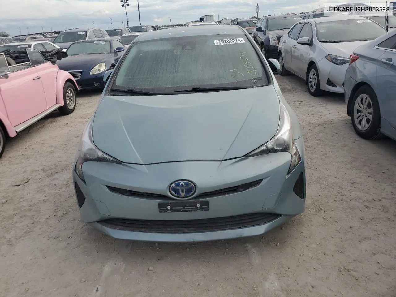 2017 Toyota Prius VIN: JTDKARFU9H3053598 Lot: 76203274