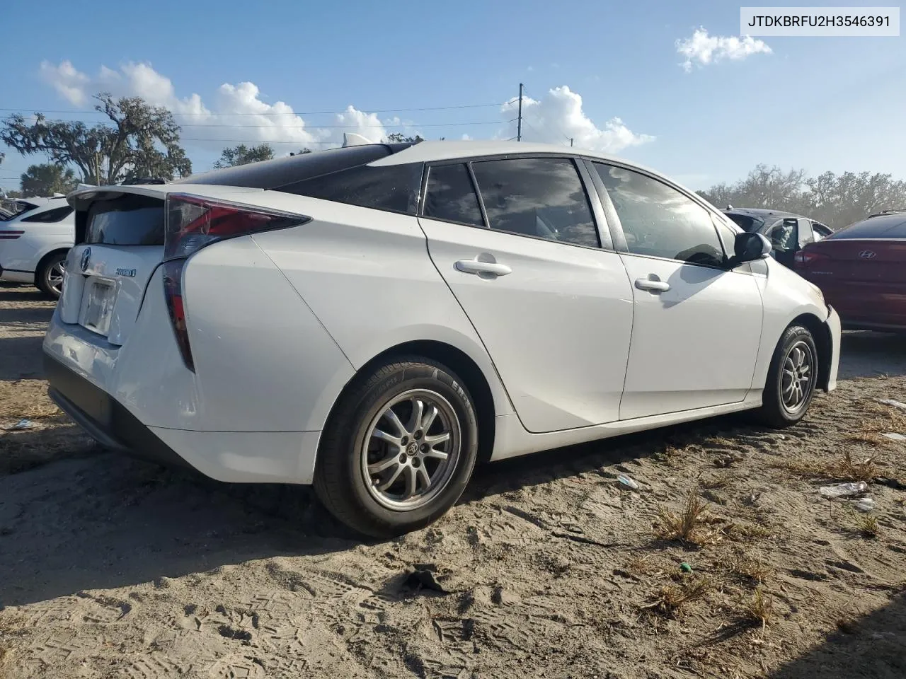 JTDKBRFU2H3546391 2017 Toyota Prius