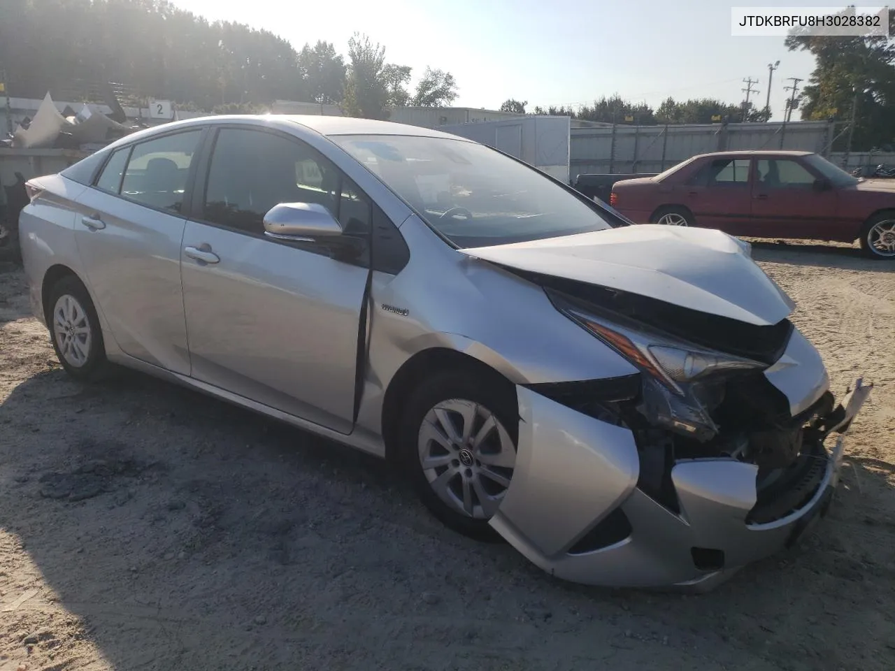 2017 Toyota Prius VIN: JTDKBRFU8H3028382 Lot: 77390064