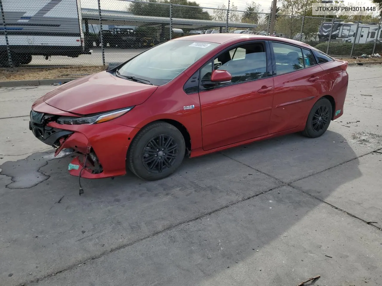 2017 Toyota Prius Prime VIN: JTDKARFP8H3011448 Lot: 77800894