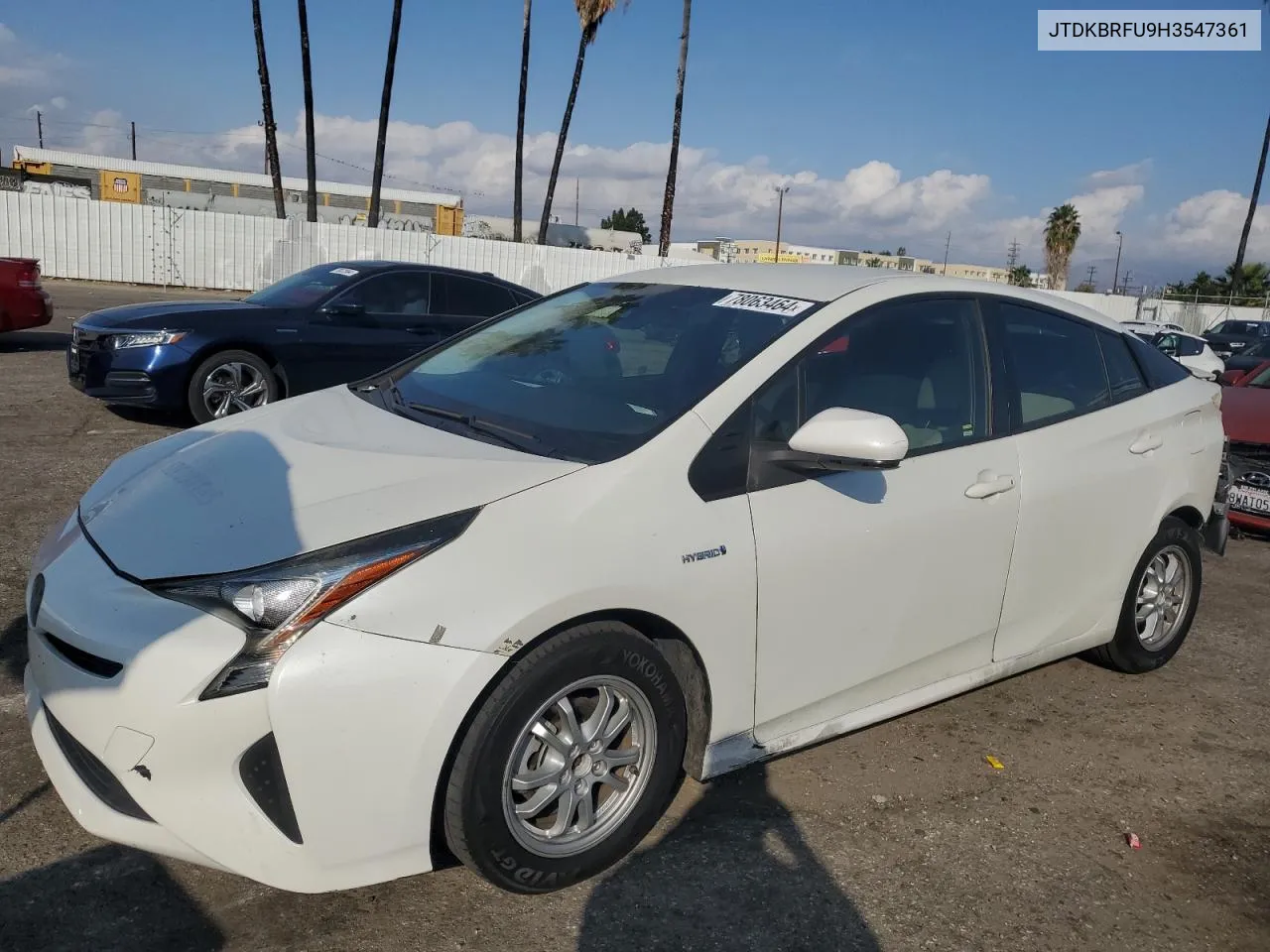 2017 Toyota Prius VIN: JTDKBRFU9H3547361 Lot: 78063464