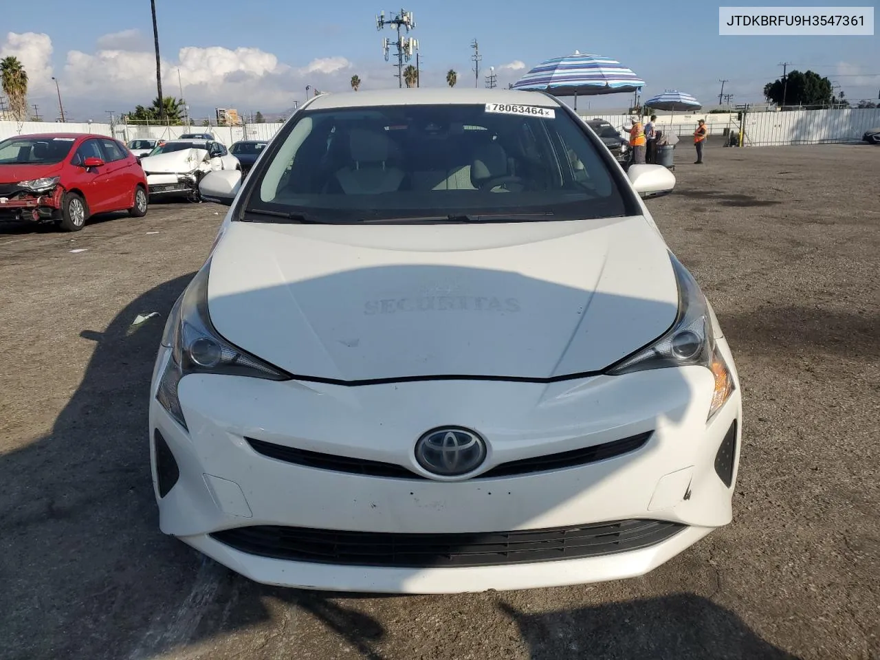 2017 Toyota Prius VIN: JTDKBRFU9H3547361 Lot: 78063464