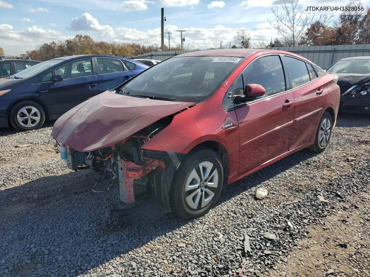 2017 Toyota Prius VIN: JTDKARFU4H3528056 Lot: 78492994