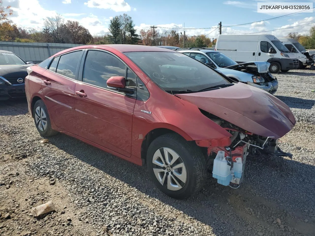 2017 Toyota Prius VIN: JTDKARFU4H3528056 Lot: 78492994