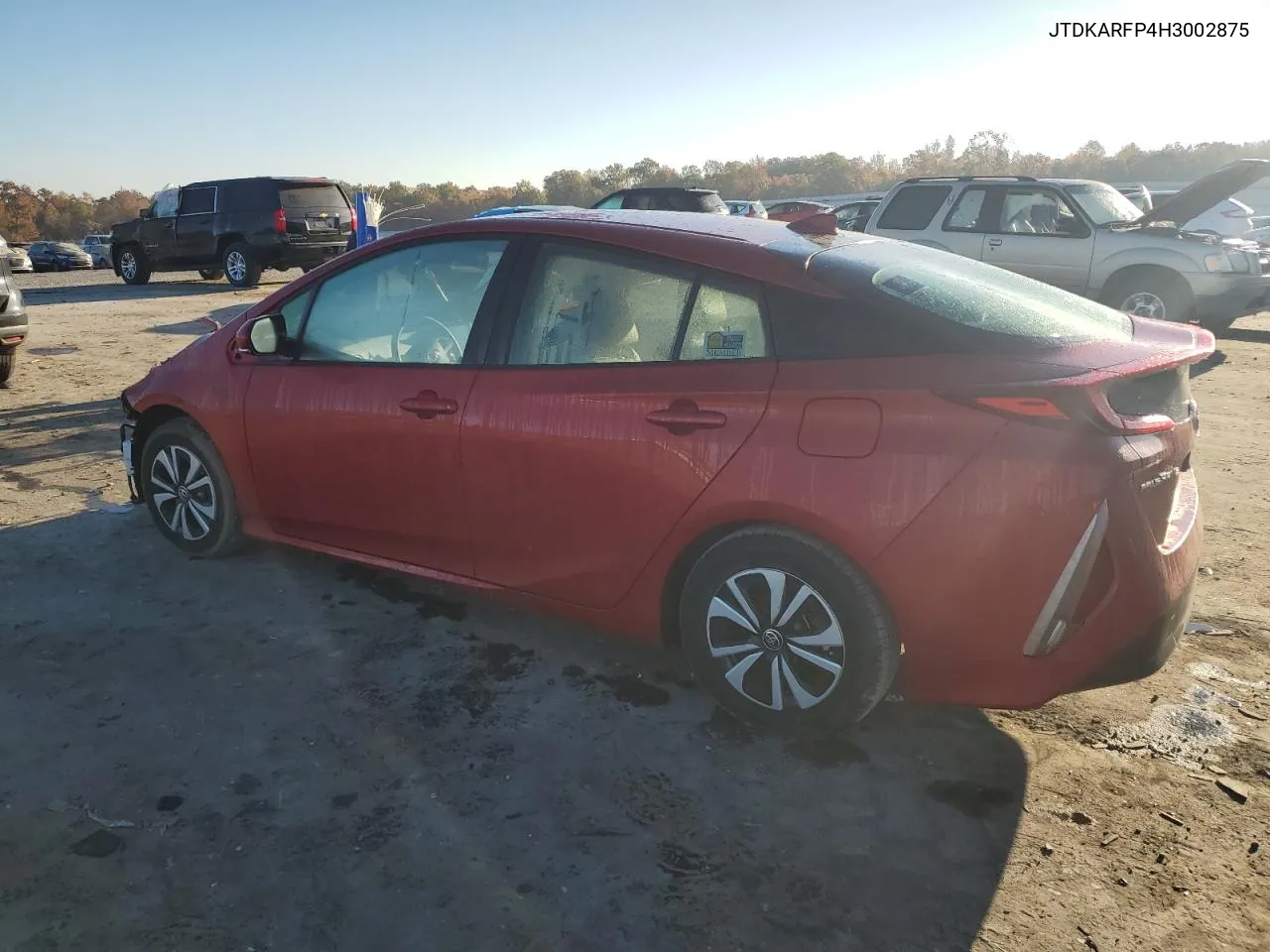 2017 Toyota Prius Prime VIN: JTDKARFP4H3002875 Lot: 78513264