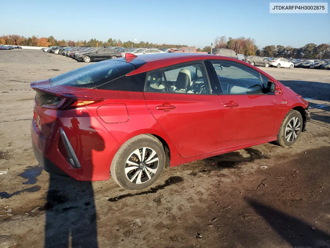 2017 Toyota Prius Prime VIN: JTDKARFP4H3002875 Lot: 78513264