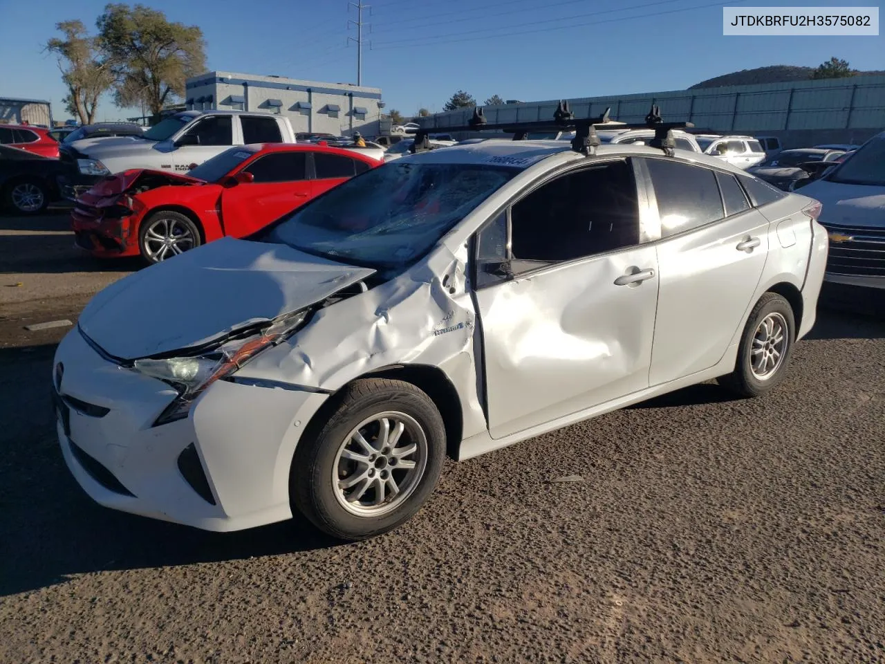 2017 Toyota Prius VIN: JTDKBRFU2H3575082 Lot: 78600434