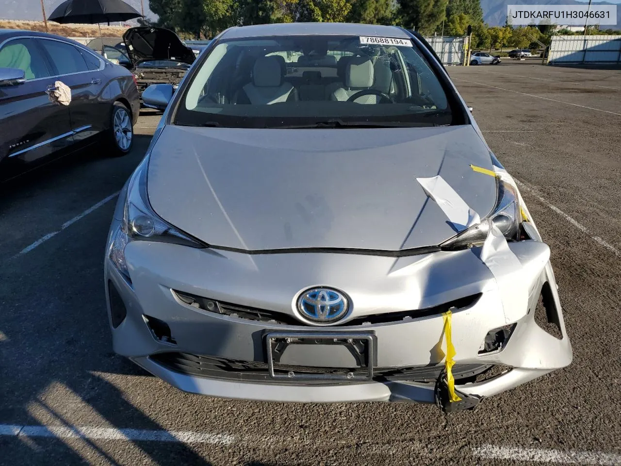 2017 Toyota Prius VIN: JTDKARFU1H3046631 Lot: 78688194