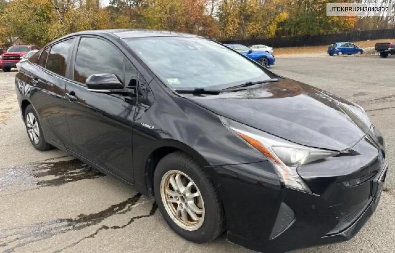 2017 Toyota Prius VIN: JTDKBRU2H3043802 Lot: 78877054