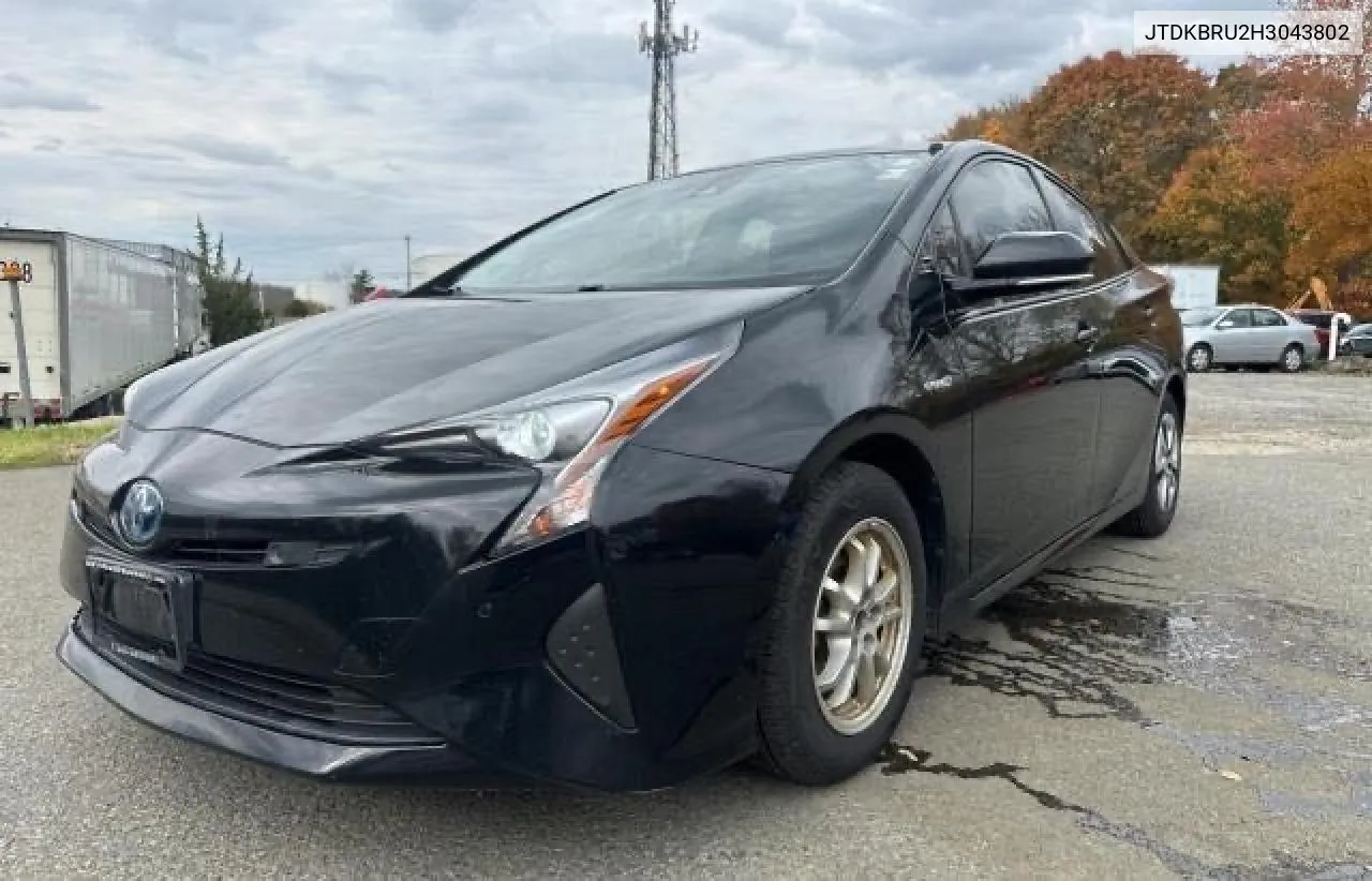 2017 Toyota Prius VIN: JTDKBRU2H3043802 Lot: 78877054