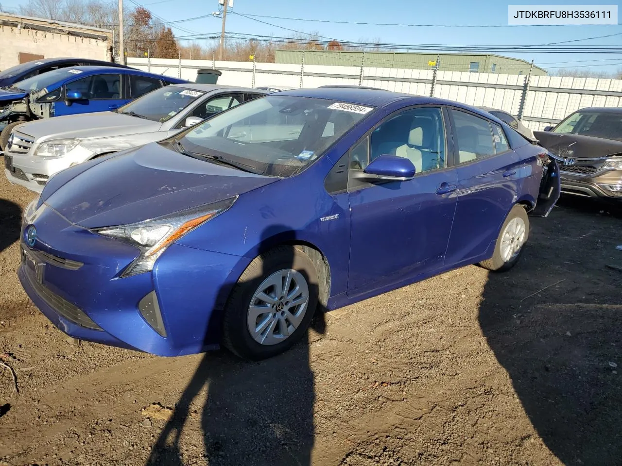 2017 Toyota Prius VIN: JTDKBRFU8H3536111 Lot: 79458594