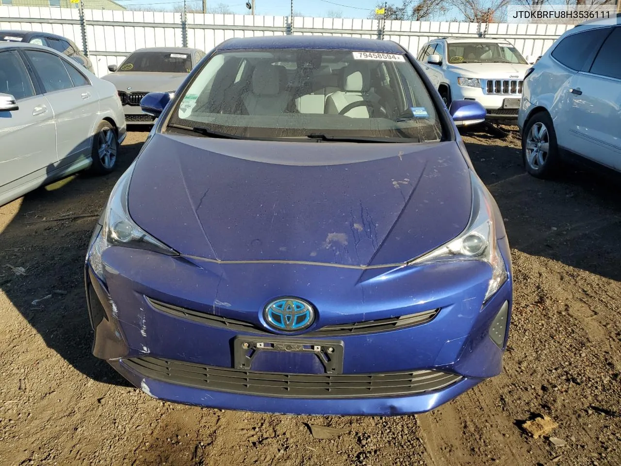 2017 Toyota Prius VIN: JTDKBRFU8H3536111 Lot: 79458594