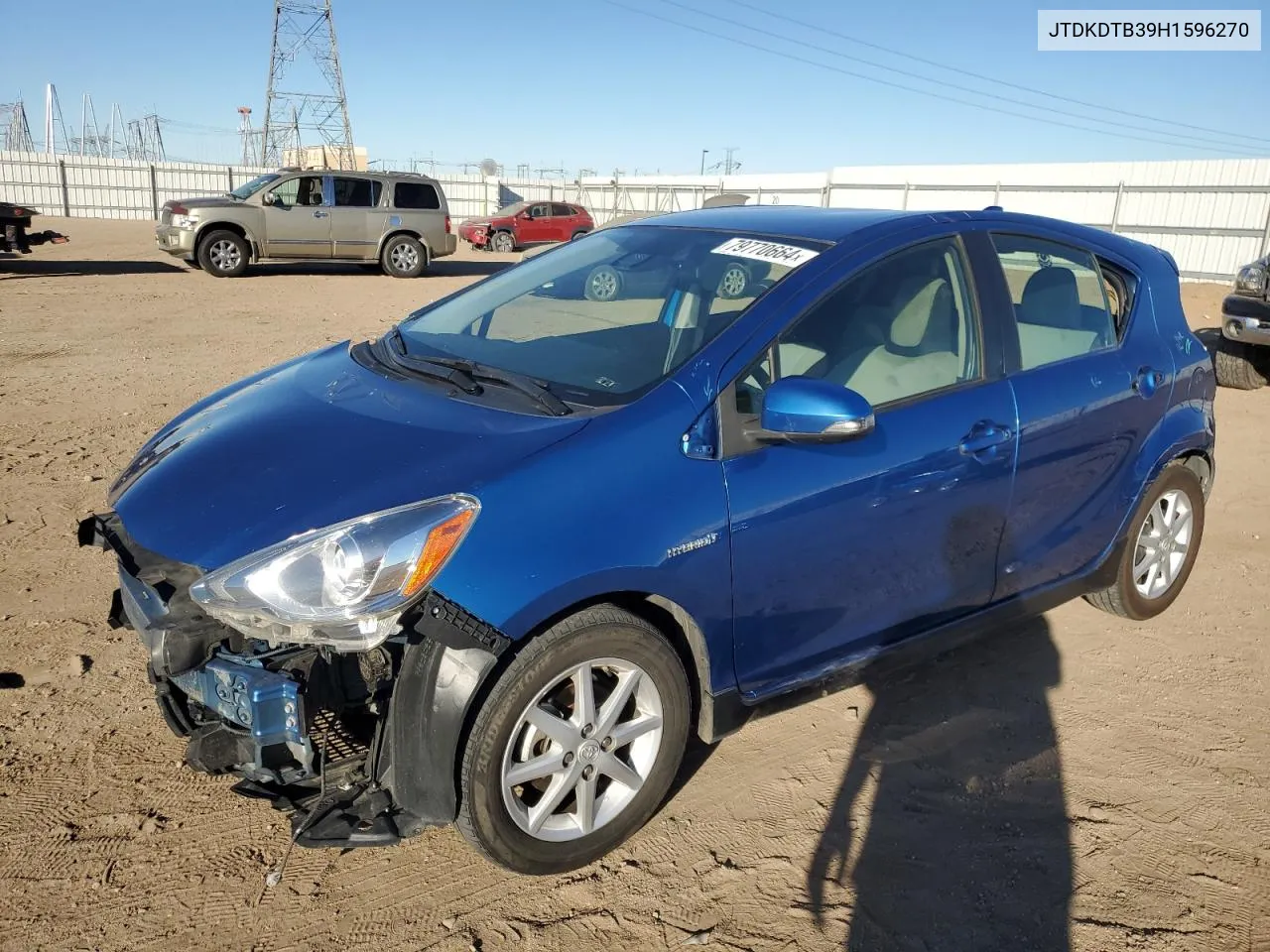 2017 Toyota Prius C VIN: JTDKDTB39H1596270 Lot: 79770664