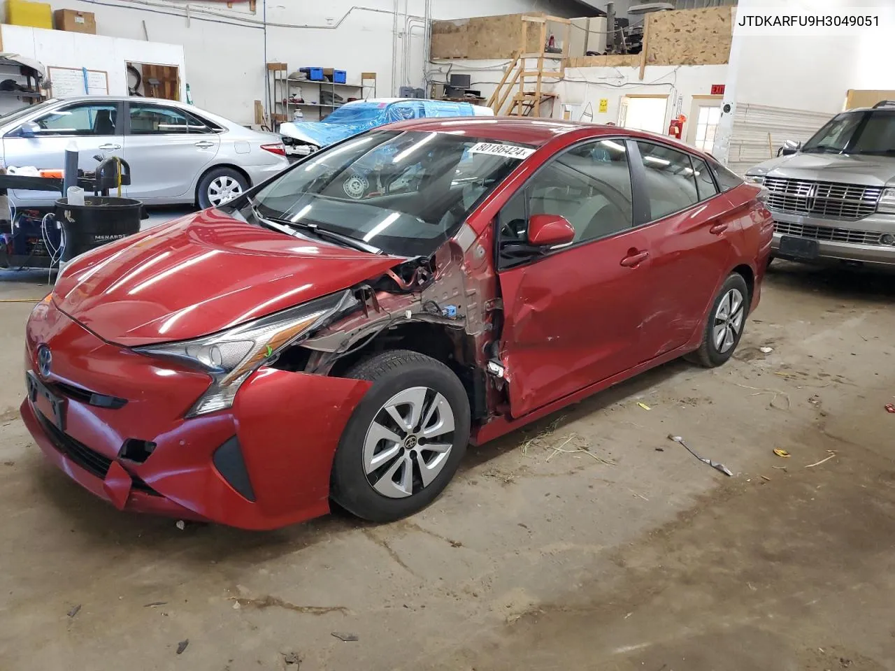 2017 Toyota Prius VIN: JTDKARFU9H3049051 Lot: 80186424