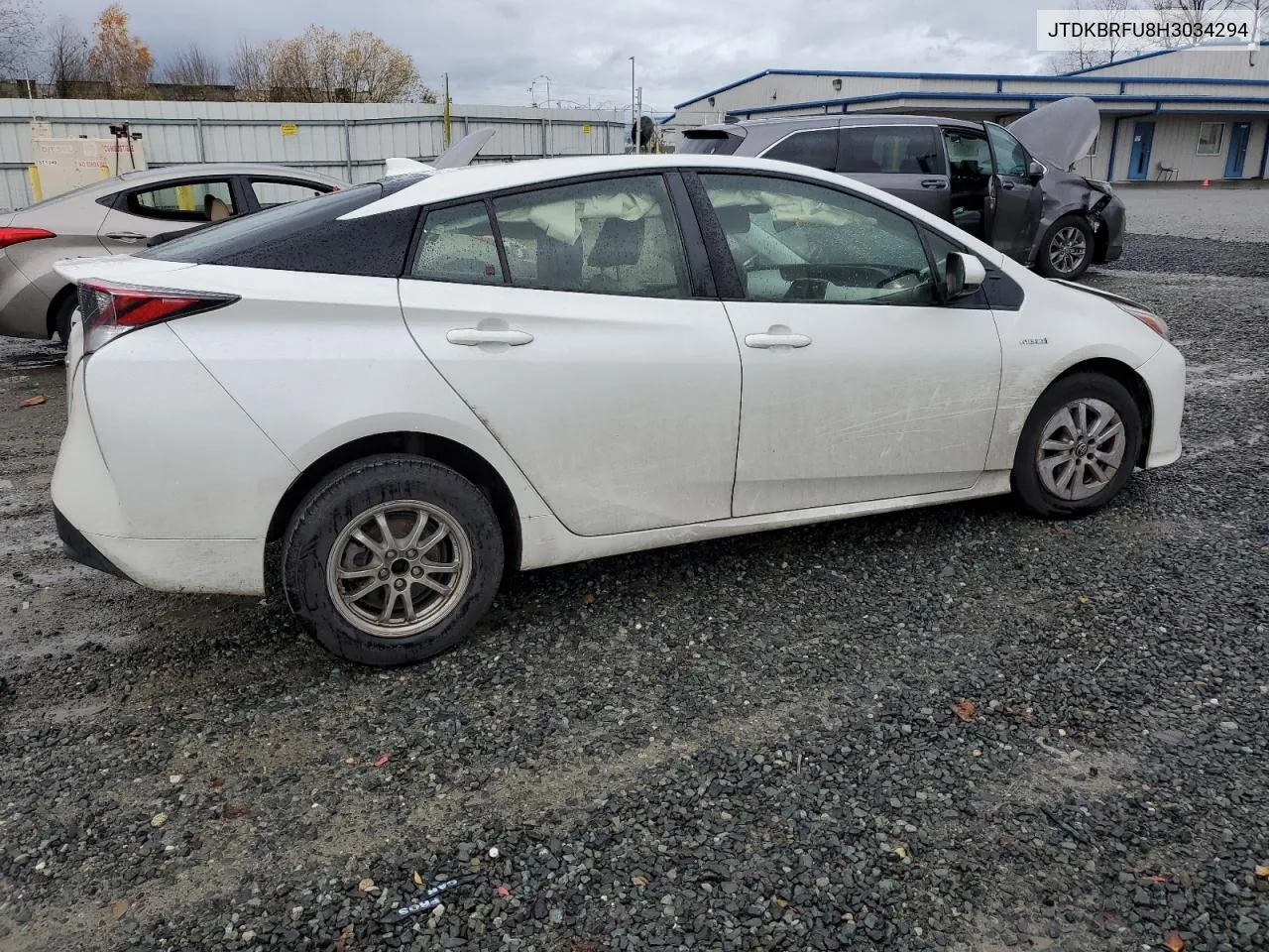 2017 Toyota Prius VIN: JTDKBRFU8H3034294 Lot: 80678754