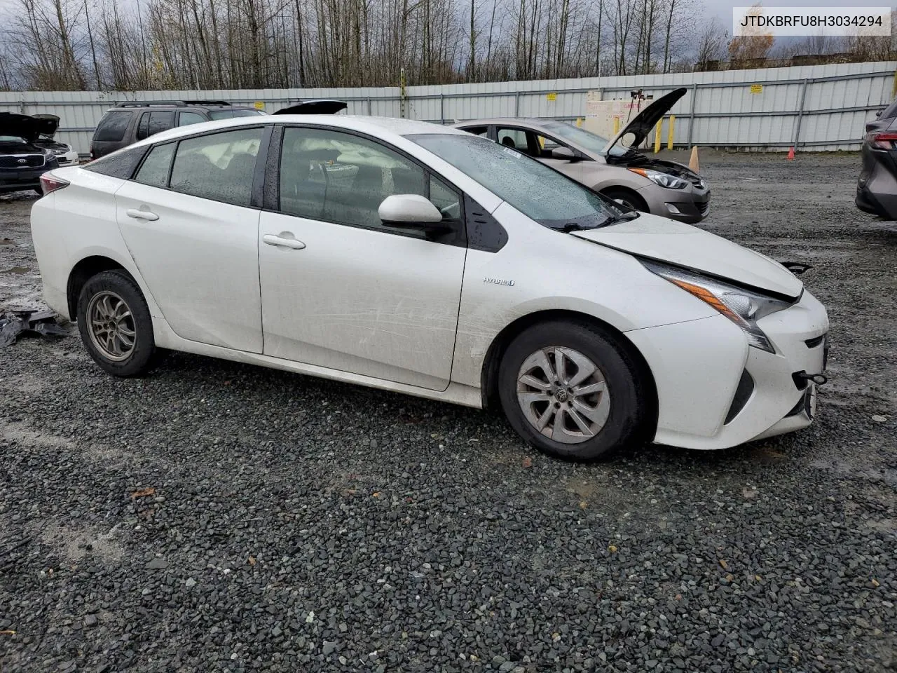 2017 Toyota Prius VIN: JTDKBRFU8H3034294 Lot: 80678754