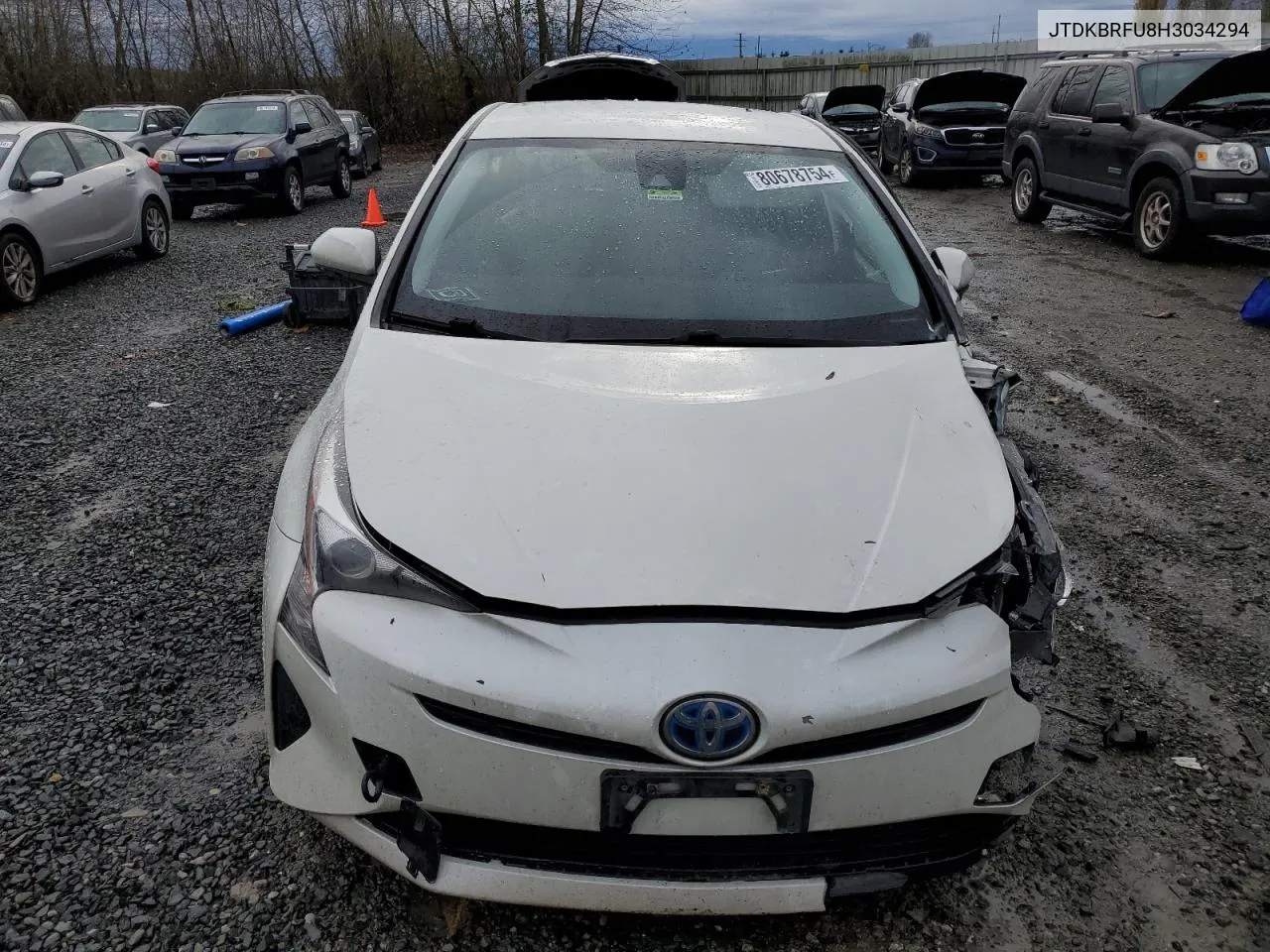 2017 Toyota Prius VIN: JTDKBRFU8H3034294 Lot: 80678754