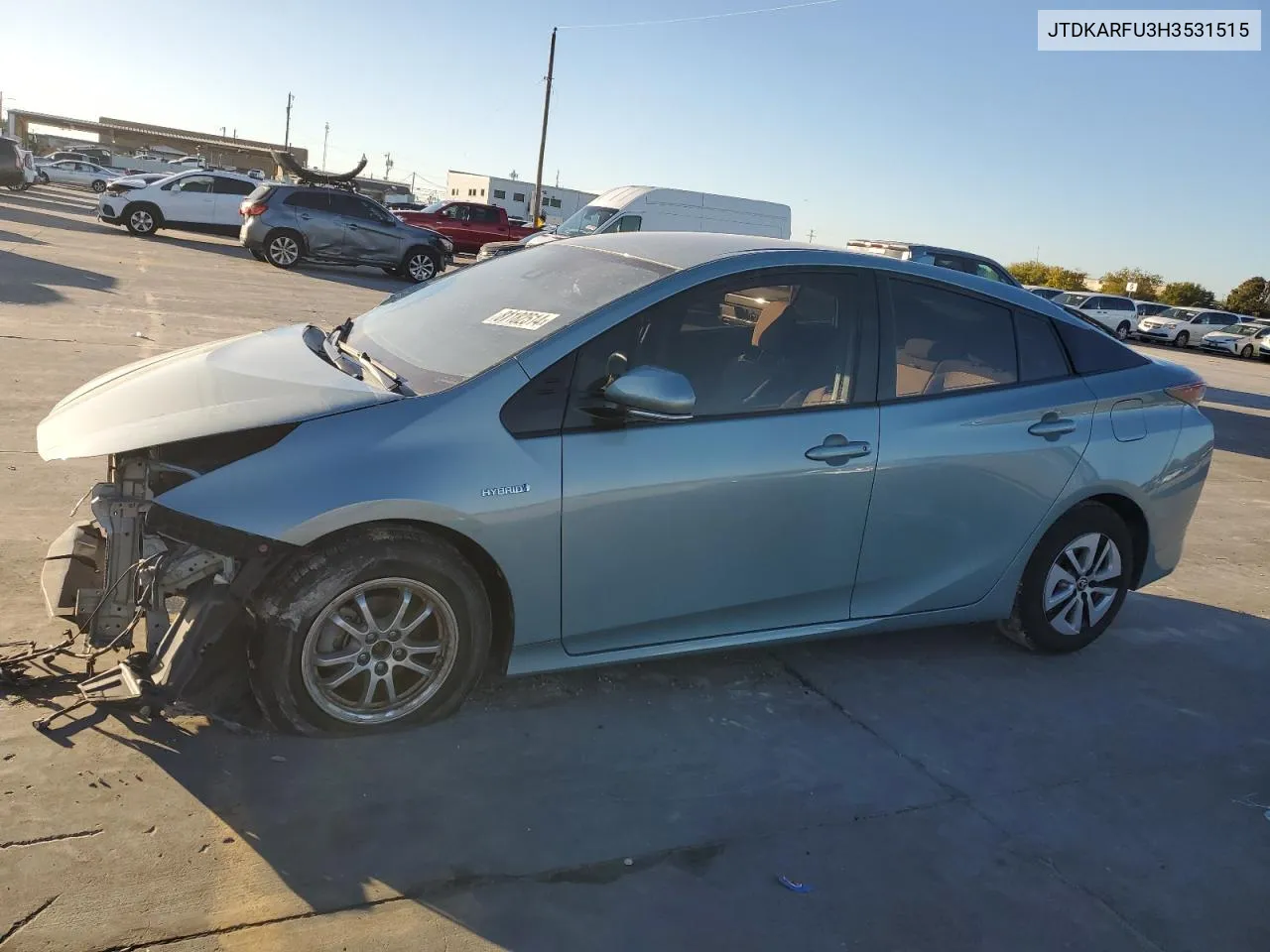 2017 Toyota Prius VIN: JTDKARFU3H3531515 Lot: 81182514