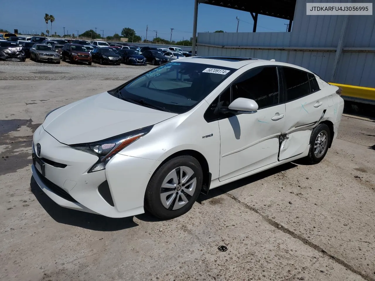 2018 Toyota Prius VIN: JTDKARFU4J3056995 Lot: 58709174